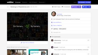 
                            13. Redesign of RazerZone.com - Webflow