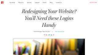 
                            2. Redesigning a Website? You'll Need These Logins and Passwords