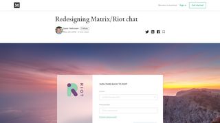 
                            11. Redesigning Matrix/Riot chat – Jouni Helminen – Medium