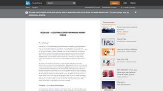 
                            10. redgage-a-legitimate-site-for-making-money-online(1) - SlideShare