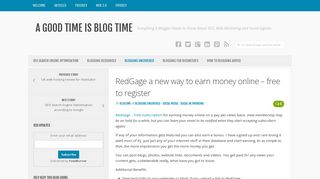 
                            3. RedGage a new way to earn money online - free to register