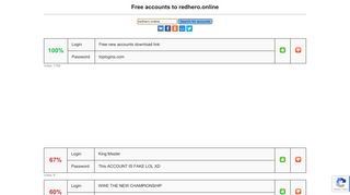
                            8. redhero.online - free accounts, logins and passwords