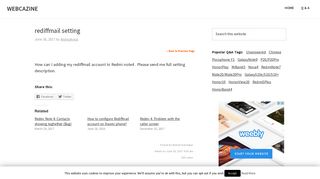 
                            9. rediffmail setting - WEBCAZINE