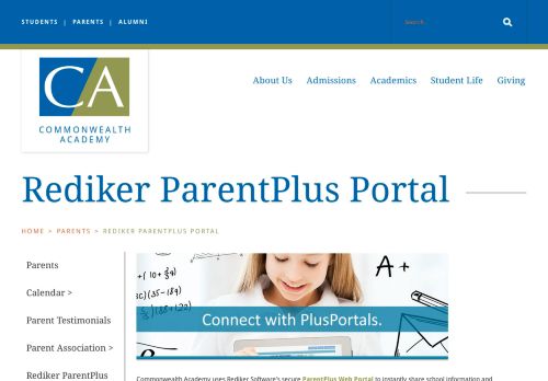 
                            11. Rediker ParentPlus Portal - Commonwealth Academy