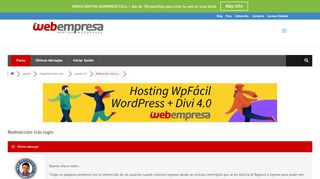 
                            4. Redirección trás login - Webempresa
