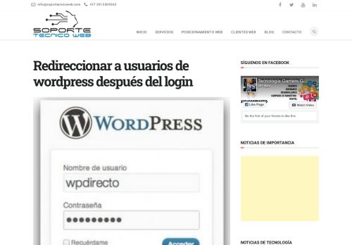 
                            6. Redireccionar a usuarios de wordpress después del login