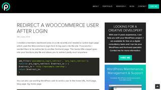 
                            12. Redirect A Woocommerce User After Login - Phil Owen