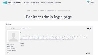 
                            12. Redirect admin login page - nopCommerce