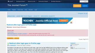 
                            2. Redirect after login goes to Profile page - Joomla! Forum ...