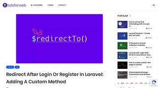 
                            7. Redirect after login or register in Laravel: Adding a custom method ...