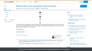 
                            6. Redirect after Login using Meteor and Iron Router - Stack Overflow