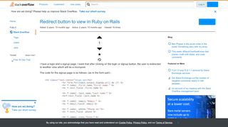 
                            2. Redirect button to view in Ruby on Rails - Stack Overflow
