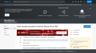 
                            13. redirect - Can't access wp-admin Internal Server Error 500 ...