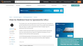 
                            13. Redirect host to Spiceworks URLs - Extending Spiceworks - Spiceworks