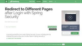 
                            4. Redirect to different pages after Login with Spring Security | Baeldung