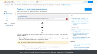 
                            3. Redirect to login page in wordpress - Stack Overflow