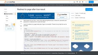 
                            9. Redirect to page after true result - Stack Overflow