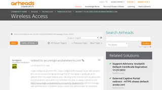 
                            1. redirect to securelogin.arubanetworks.com - Airheads ...
