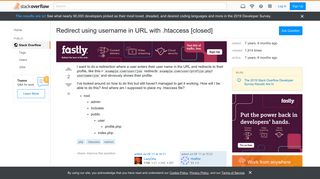 
                            1. Redirect using username in URL with .htaccess - Stack Overflow