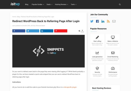 
                            3. Redirect WordPress Back to Referring Page After Login - IsItWP