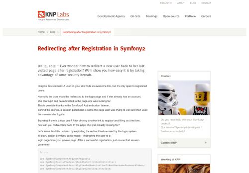 
                            12. Redirecting after Registration in Symfony2 - KNP Labs