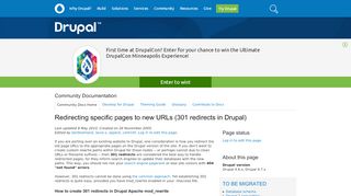 
                            1. Redirecting specific pages to new URLs (301 redirects in Drupal ...
