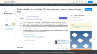 
                            10. Redirecting Wordpress's Login/Register page to a custom login ...