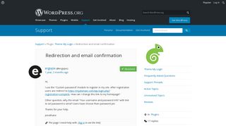 
                            4. Redirection and email confirmation | WordPress.org