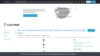 
                            6. redirection - How can I prevent Microsoft Online login Portal ...