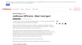 
                            13. redKnows GPS-larm - Bäst i test igen! - Axtech AB - Mynewsdesk