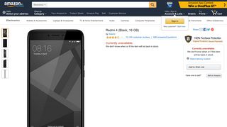 
                            5. Redmi 4 (Black, 16 GB): Amazon.in: Electronics