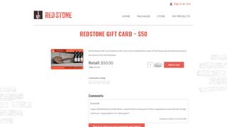 
                            10. Redstone Gift Card ~ $50 | shop.redstonewines.ca