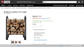 
                            7. RedStone Log Rack, 2 ft. Length at Tractor Supply Co.