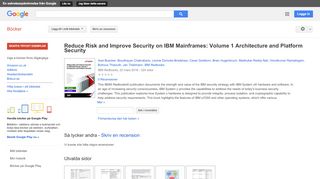 
                            10. Reduce Risk and Improve Security on IBM Mainframes: Volume 1 ... - Google böcker, resultat