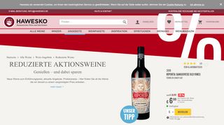 
                            3. Reduzierte Weine online bestellen | Hawesko Shop