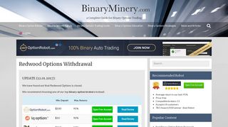 
                            7. Redwood Options Withdrawal - Binary Options Brokers