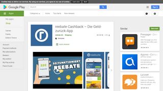 
                            3. reebate Cashback – Apps bei Google Play