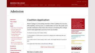 
                            7. Reed College | Admission | Coalition Application