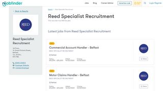 
                            5. Reed Specialist Recruitment Jobs - Nijobfinder