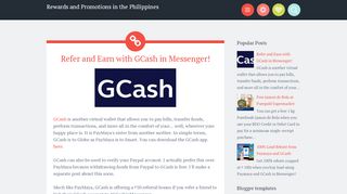 
                            9. Refer and Earn with GCash in Messenger! ~ Rewards and Promotions ...