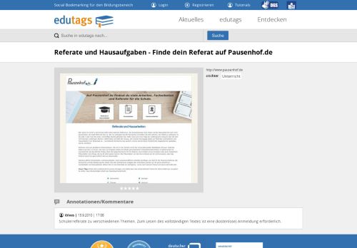 
                            5. Referate und Hausaufgaben - Finde dein Referat auf Pausenhof.de ...