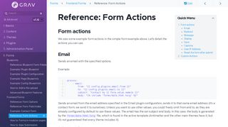 
                            10. Reference: Form Actions | Grav Documentation