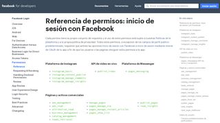 
                            6. Referencias - Inicio de sesión con Facebook - Facebook for Developers