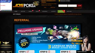 
                            3. Referral - Agen Poker Online Indonesia Terpercaya - Jospoker