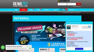 
                            5. Referral - Dewa757.com Agen Poker Domino QQ Ceme BlackJack ...