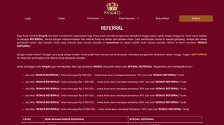 
                            4. Referral - king4d.com