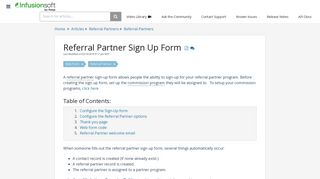
                            6. Referral Partner Sign Up Form | Infusionsoft by Keap