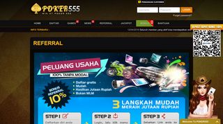 
                            1. Referral - Poker555 | Judi Kartu Online | Bandar Ceme Terbaik