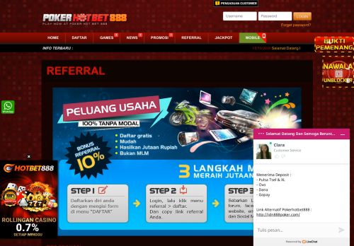 
                            7. Referral - pokerhotbet888 | Poker88, Dewapoker, Rajapoker, Judi ...