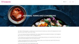 
                            5. Referral Terms and Conditions | foodpanda